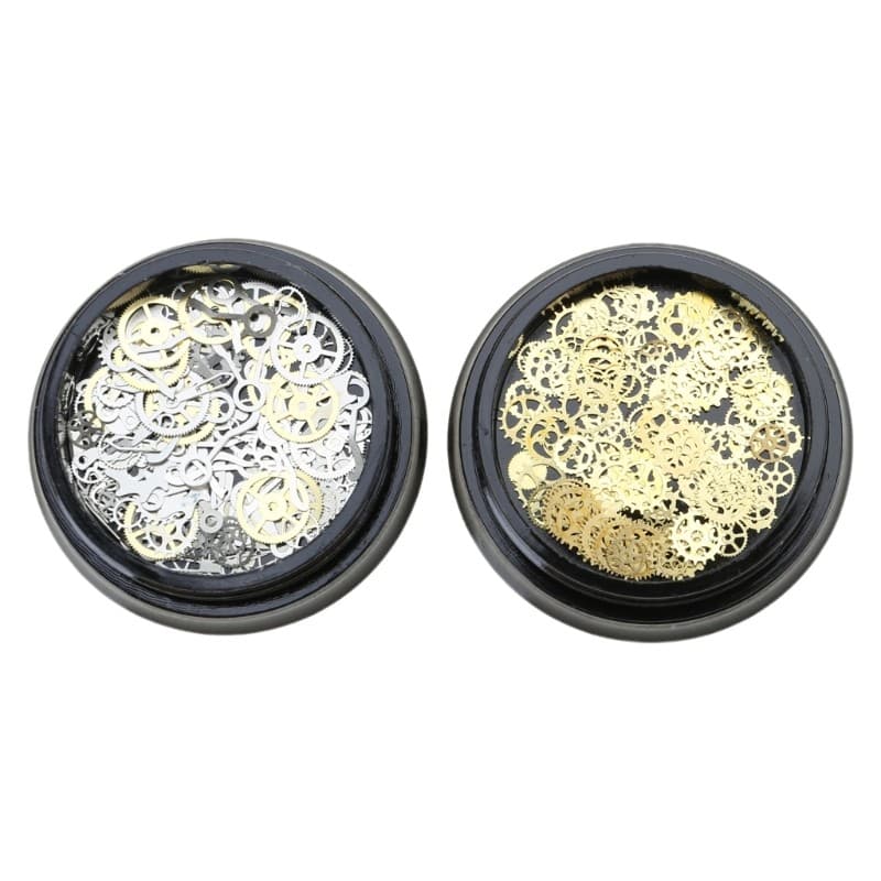 Conheça 2 Caixas Mini Kit De Charme Steampunk Misto Moldura UV Resina Epóxi Recheios De Jóias Vintage Cogs Acessórios Em