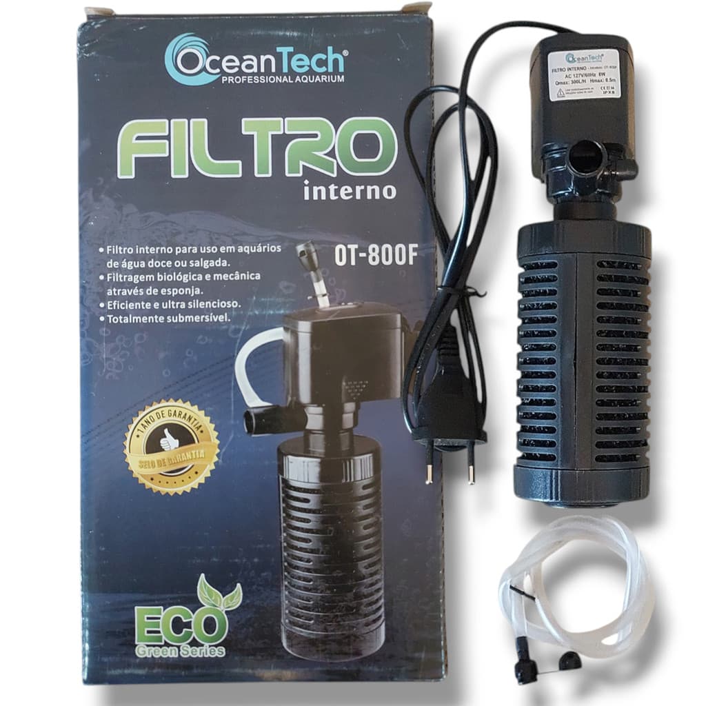 Filtro Interno Submersivel OT-800F Ocean Tech com Bomba