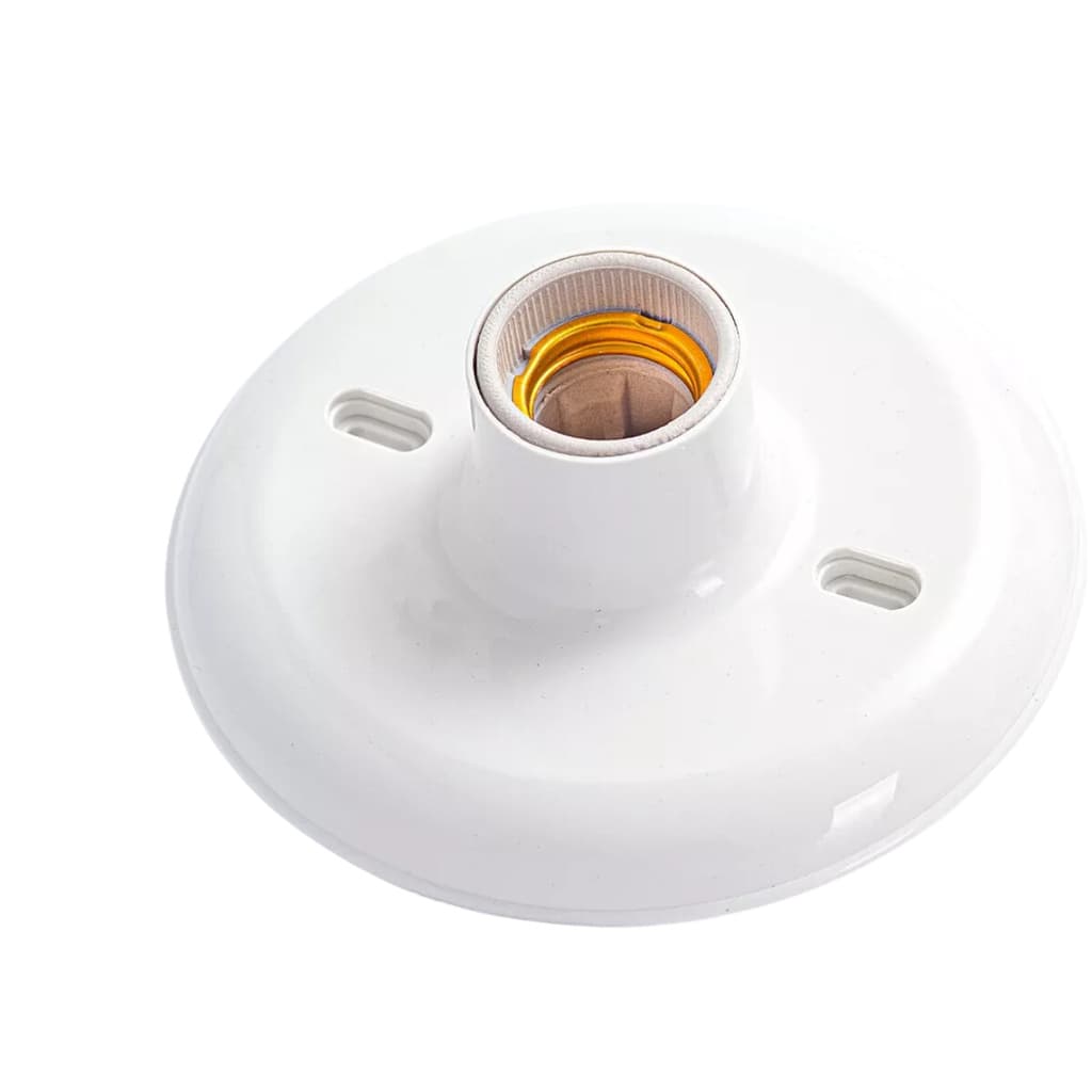 Plafonier Branco E27 Porcelana Bocal Para Casa Comercio
