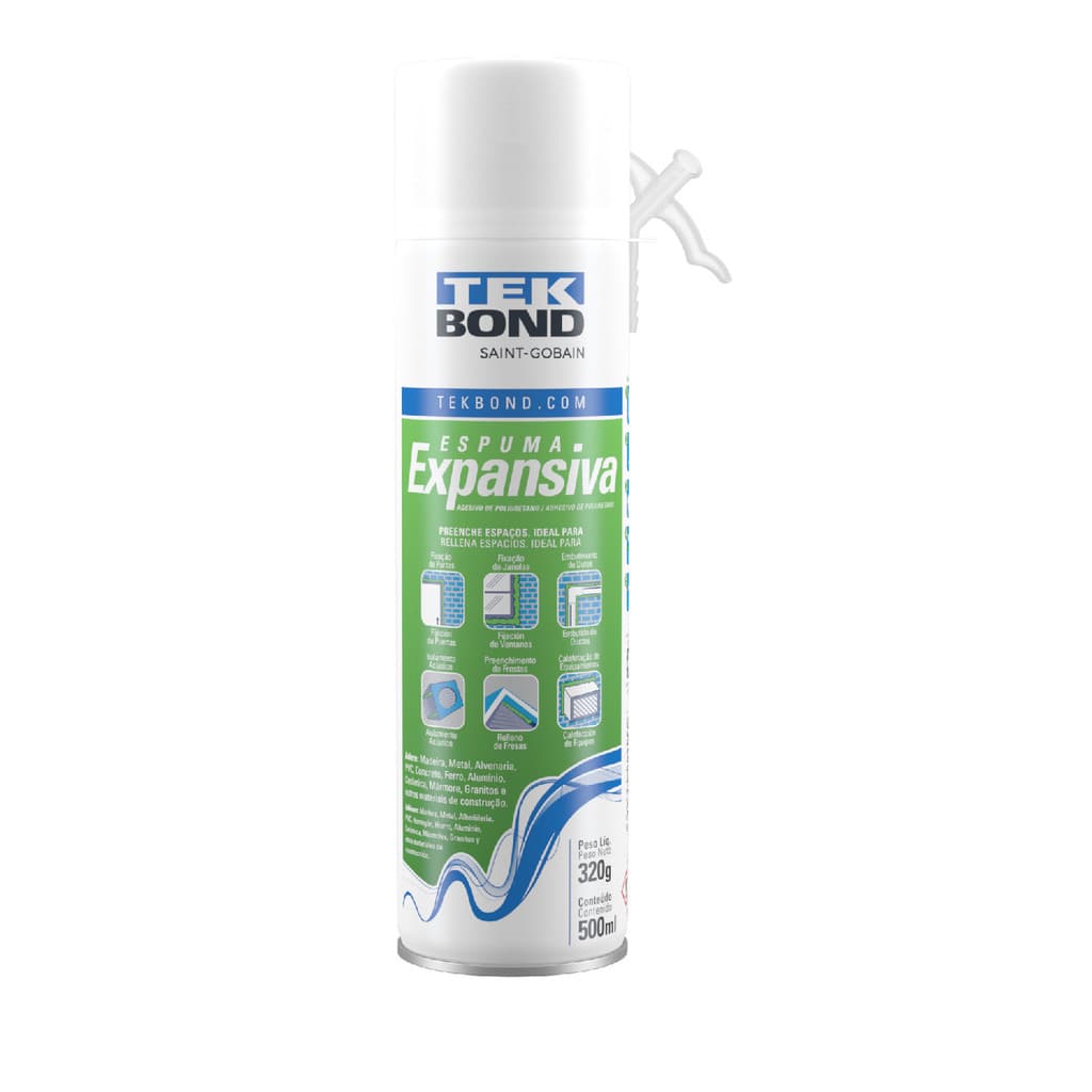 Selador Espuma Expansiva Vedação Spray Tekbond 500mlml