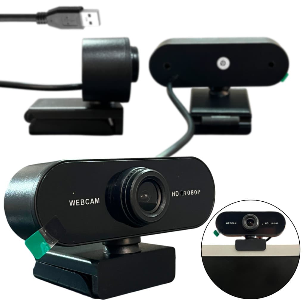 Webcam Full Hd 1080p Microfone Computador Câmera Vídeo EAD
