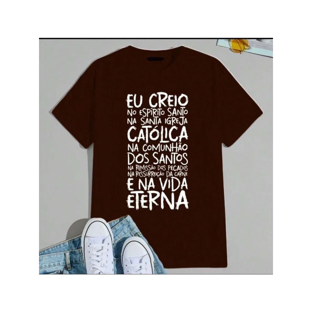 CAMISA CREIO NO ESPIRITO SANTO MANGA CURTO GOLA REDONDA EM 100%ALGODAO