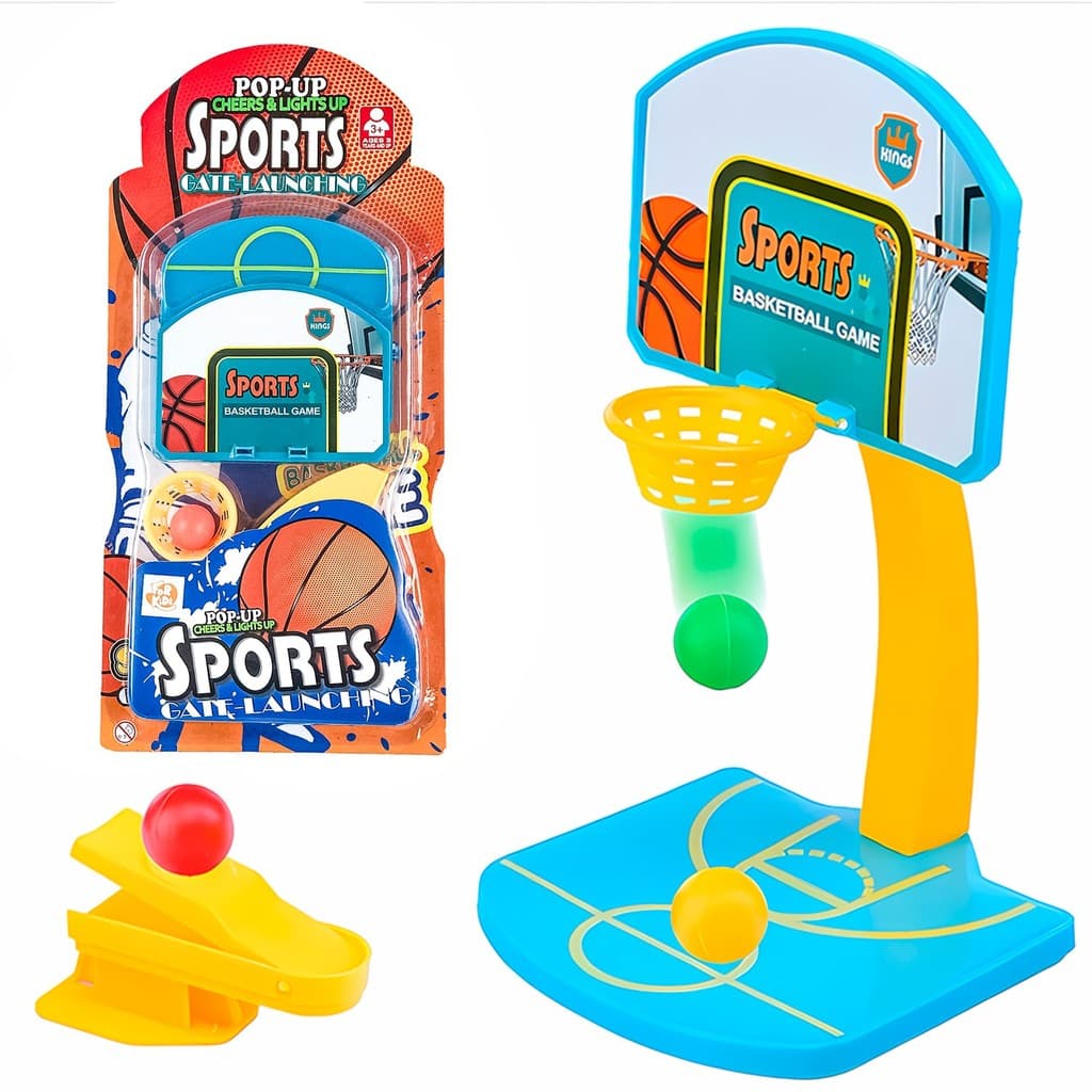 Jogo Esportivo Infantil Com Cestinha De Basquete Lançador E Bolinhas Coloridas For Kids