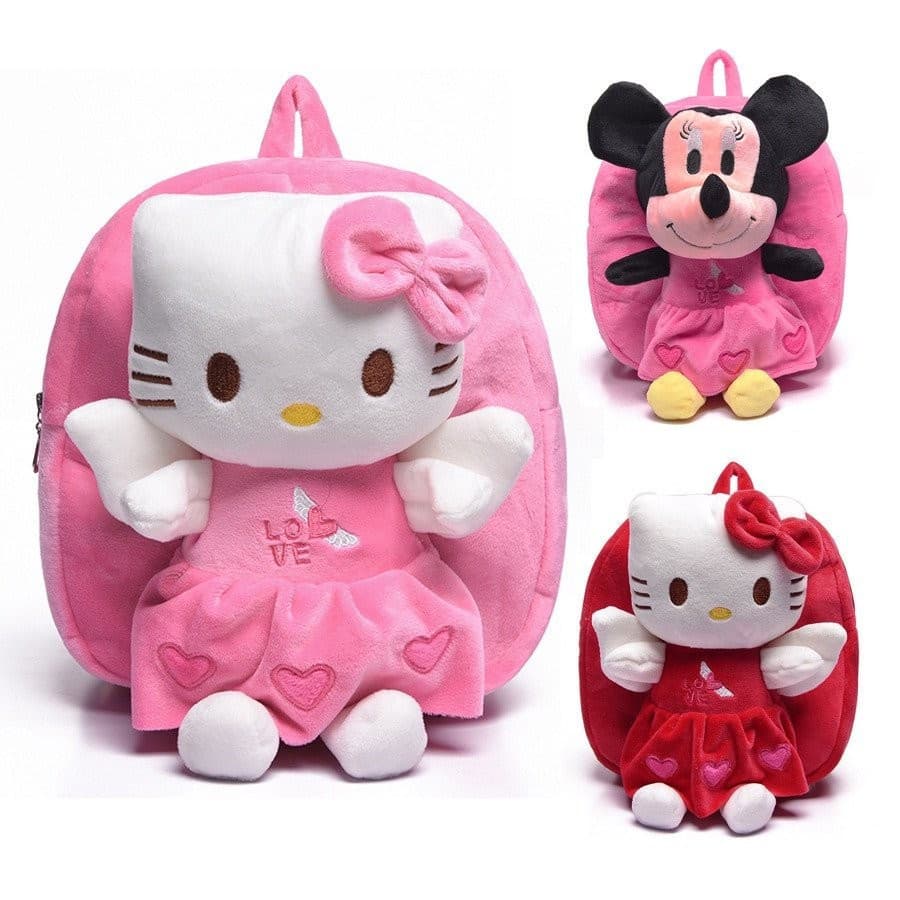 Mochila Escolar Hello Kitty Mickey para Crianças de 1 a 3 Anos