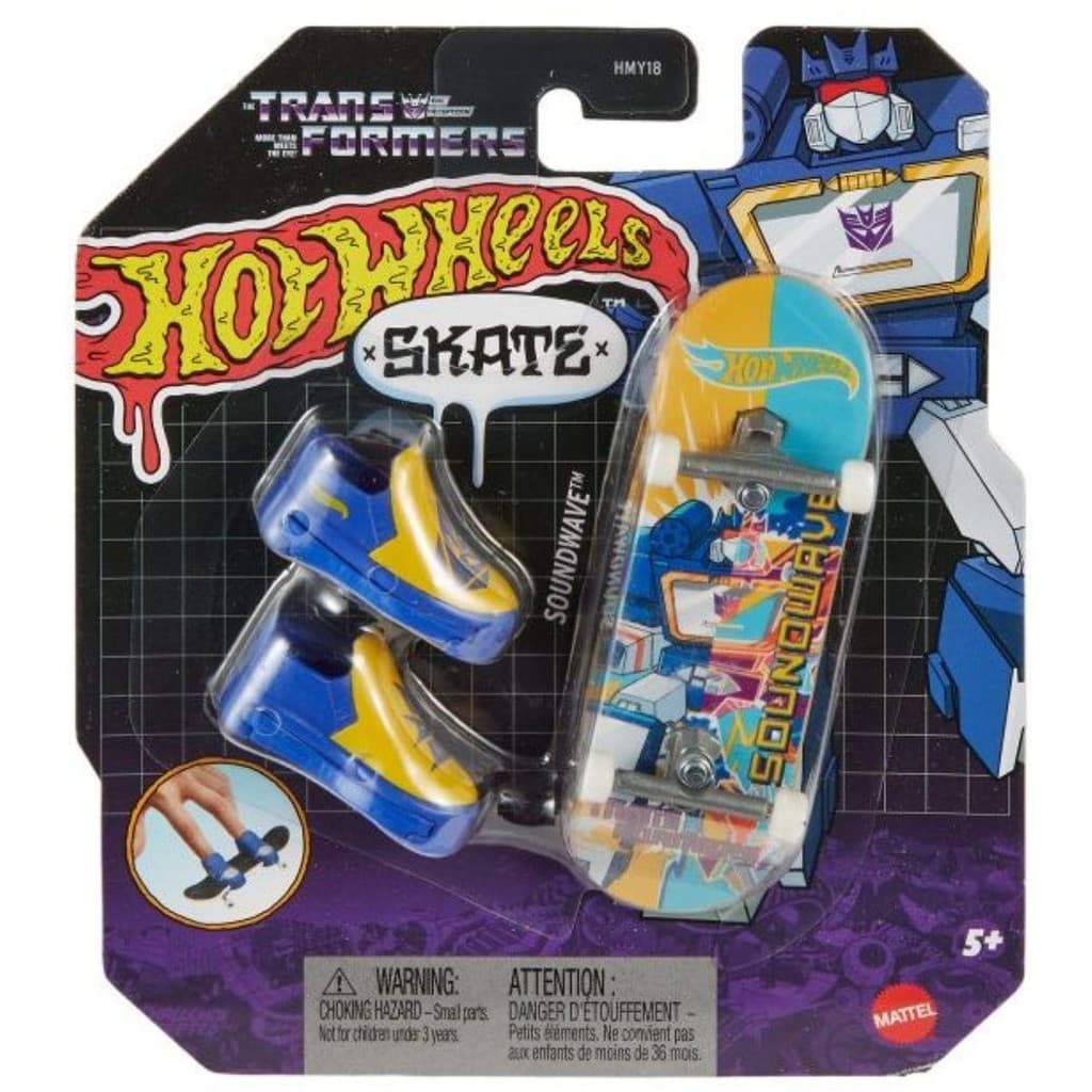 Skate De Dedo Hot Wheels Soundwave Com Tênis - Mattel