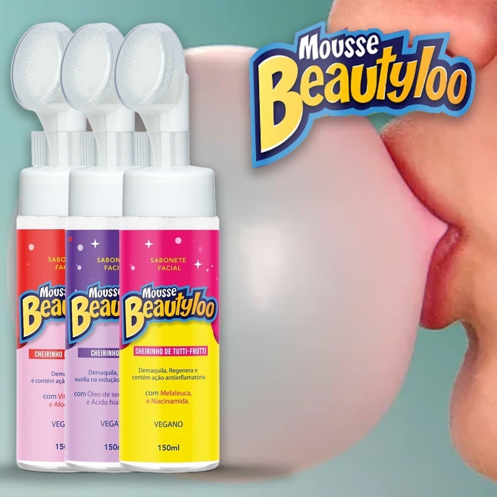 Mousse Beautyloo Sabonete Facial com Escovinha Espuma by Face Beautiful