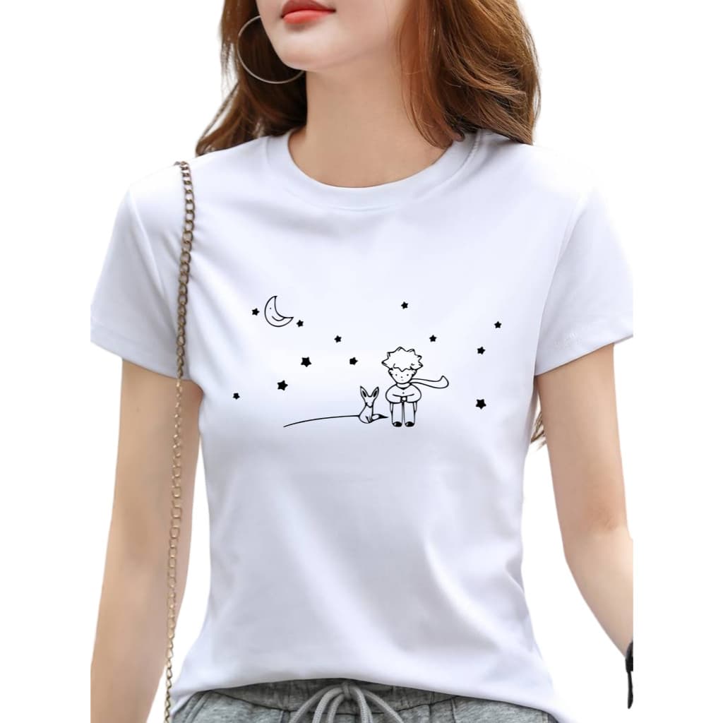 Camiseta Camisa T-shirt 30.1 Pequeno Príncipe Blusinha Feminina  Masculina 100% Algodão Confort Respirável Macio Envio i