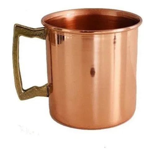 Caneca Mule Confeccionada Em Cobre Puro 300 Ml com alça