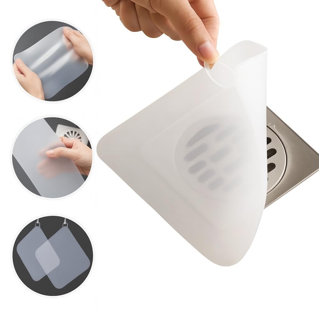 Kit 4 Tampas Protetora De Ralo Silicone Para Banheiro Capa Contra Mau Cheiro E Insetos Para Vedar