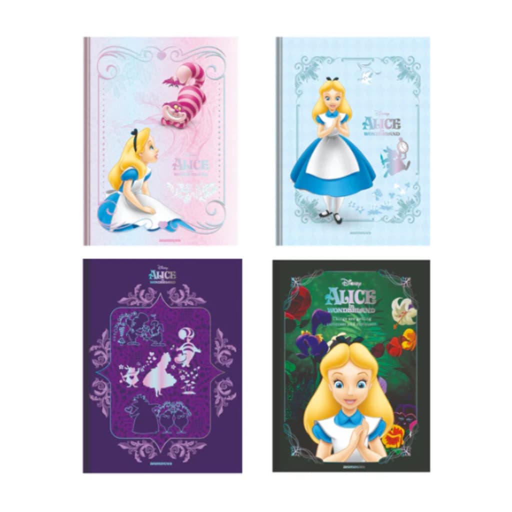 Caderno Brochura Colegial Alice no País das Maravilhas -160 Fls - Capa Dura