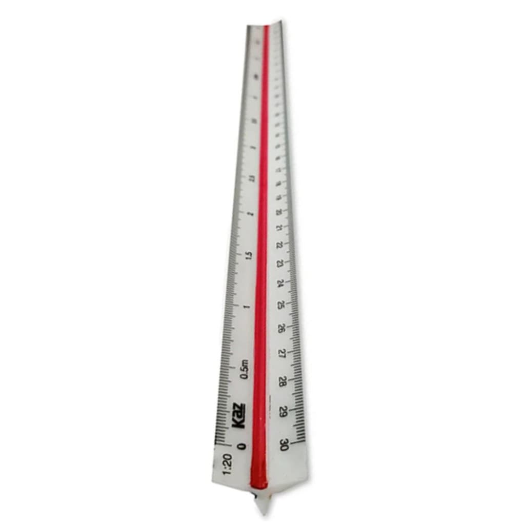 Régua Triangular Escalímetro 30cm Plástico Profissional Desenho Técnico