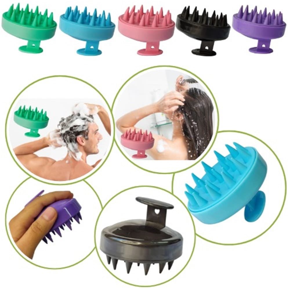 Escova Massageadora Capilar de Silicone Cor Varivel cod 1198