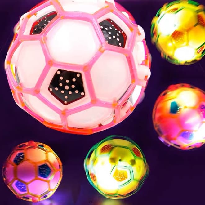 Bola Maluca Colorida Musical com Luz Brinquedo Infantil Bola Treme Pula presente