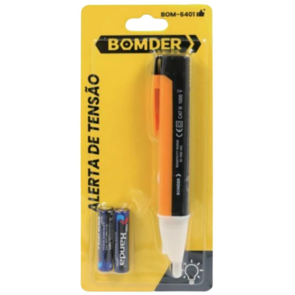Detector de Tensão Caneta Minipa EZ Alert I 90V a 1000V AC LED Buzzer Ferramenta Elétrica Segura
