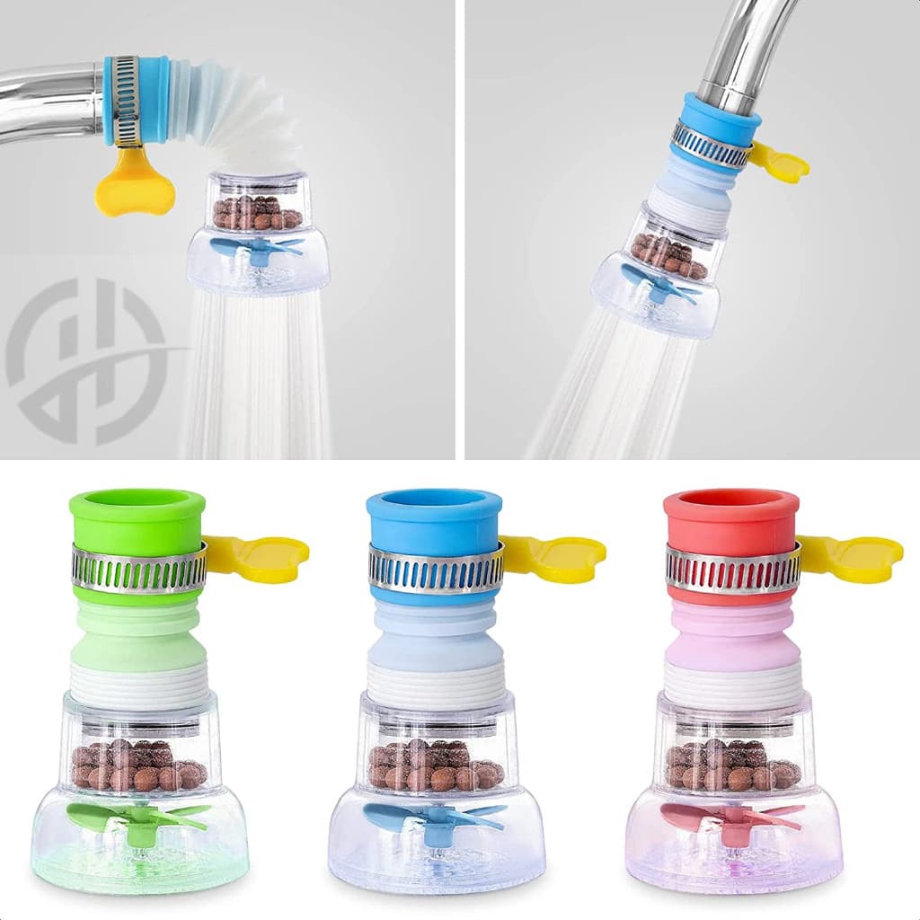 KIT 3 Torneira Bico Extensor Flexível De Pia Adaptador Chuveirinho 360º Chuveirinho Economiza Agua