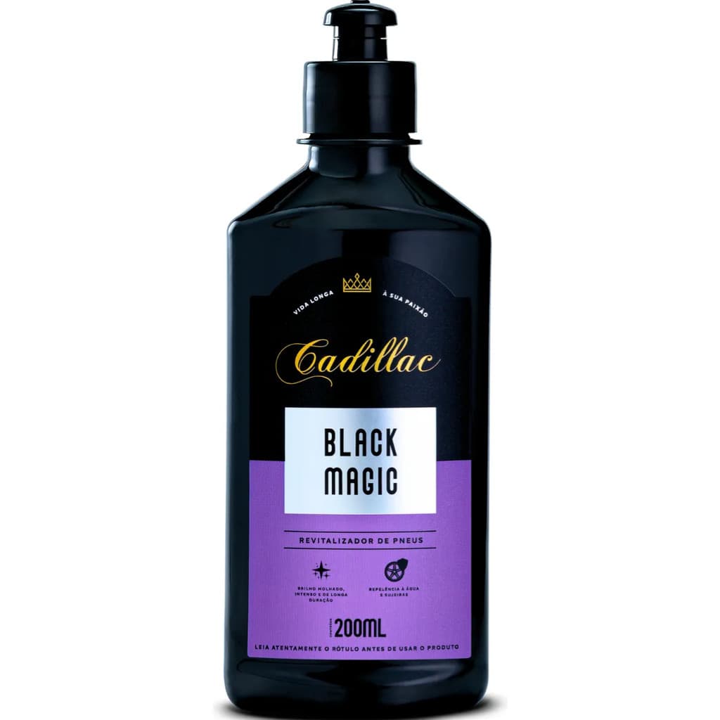 Cadillac Black Magic 200ml – Revitalizador Pneus com Brilho