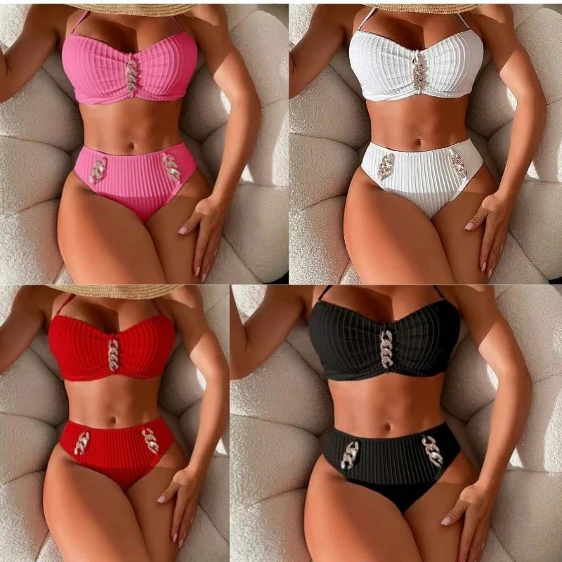 Biquíni Feminino com Decote – Estilo e Conforto para o Verão