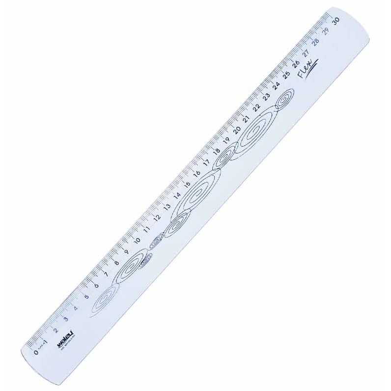 Régua 30cm Flexível Cristal 0085 Waleu - UN
