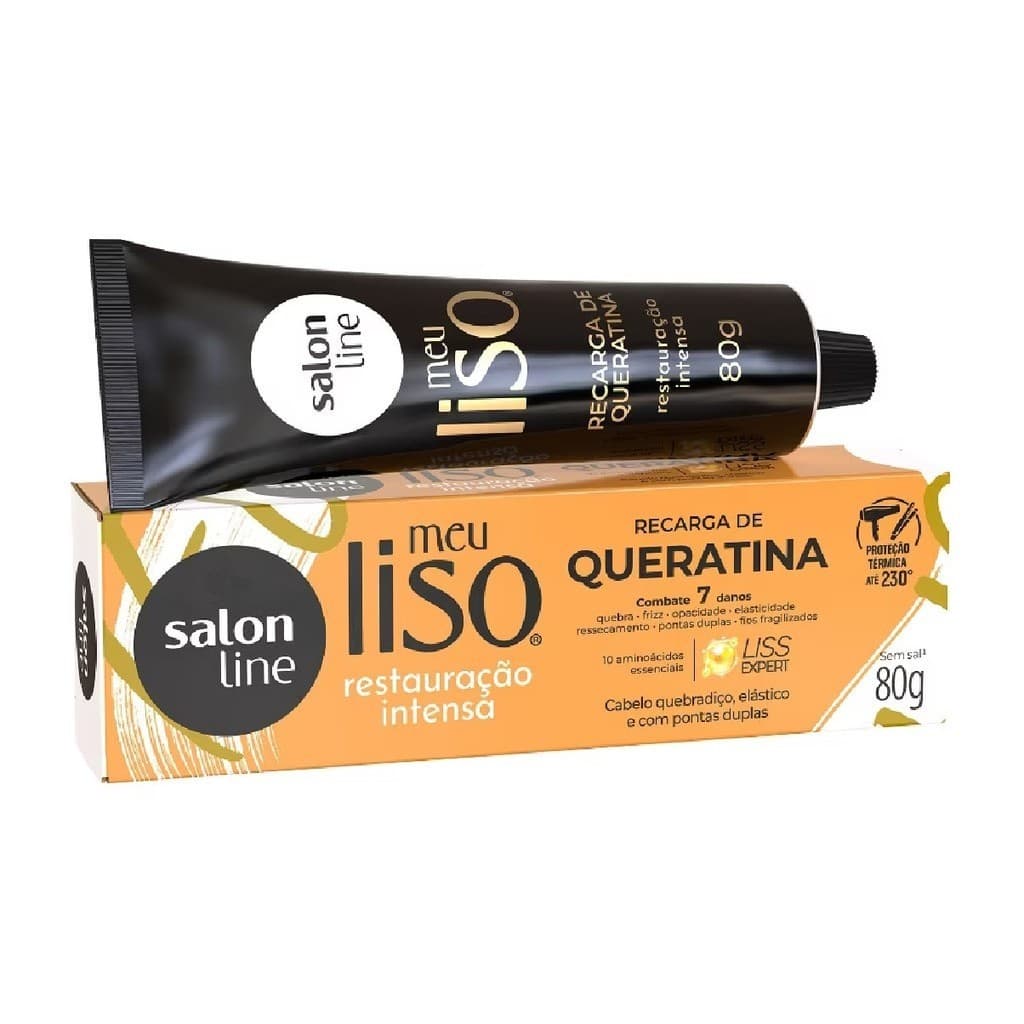 Salon Line Meu Liso Recarga De Queratina Restauração 80g