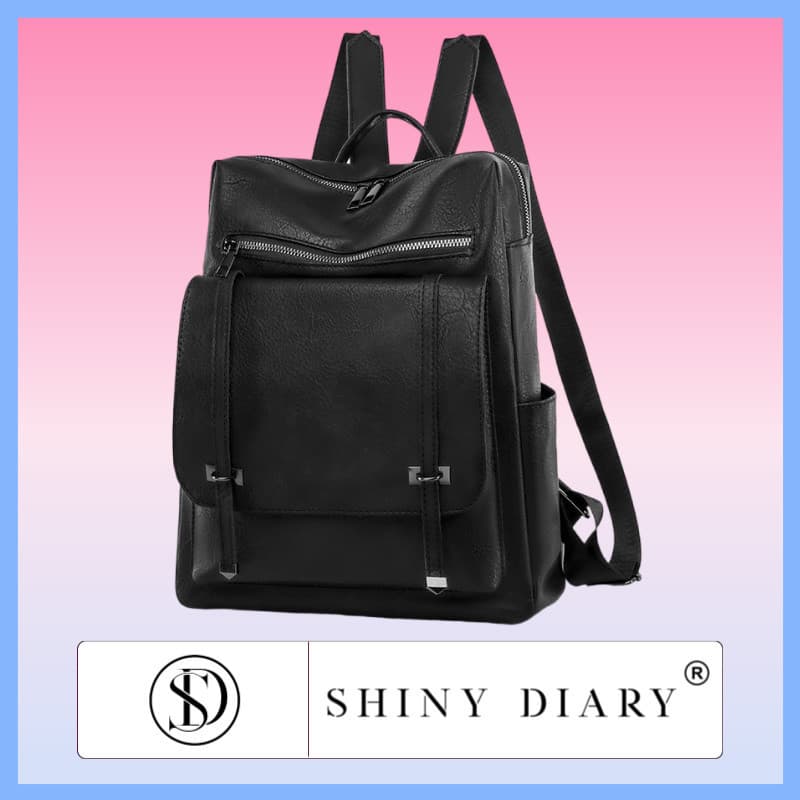 Mochilas Femininas Escolar Bolsa De Viagem Faculdade Cor Preto SD-82