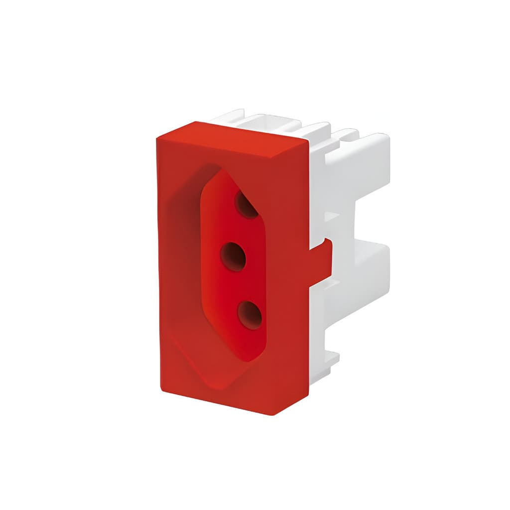 Modulo tomada 20a vermelho 3 pinos fame elegance