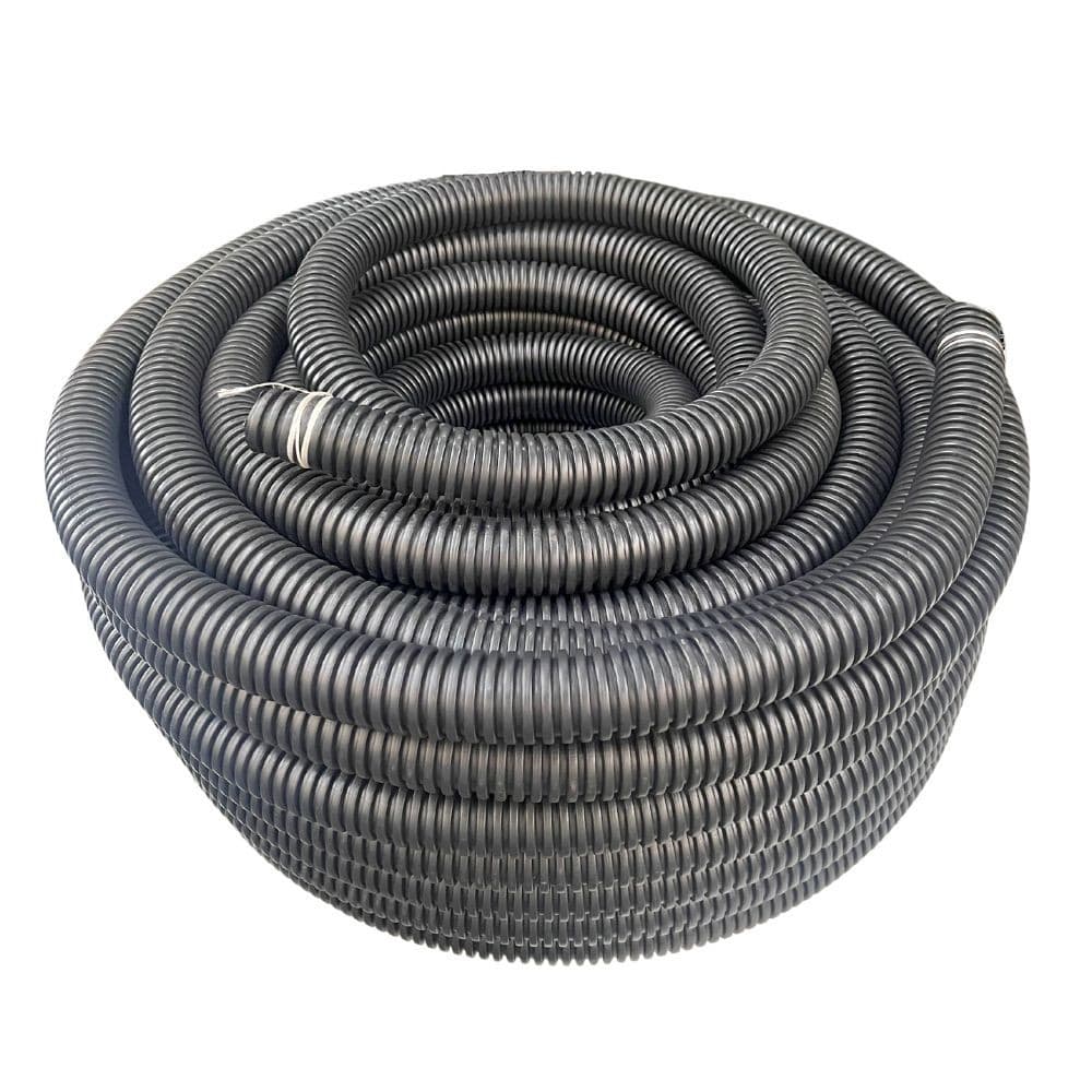 Eletroduto Corrugado 1.1/2 Pol 50mm Tubo Duto C/ Guia 25 Mts