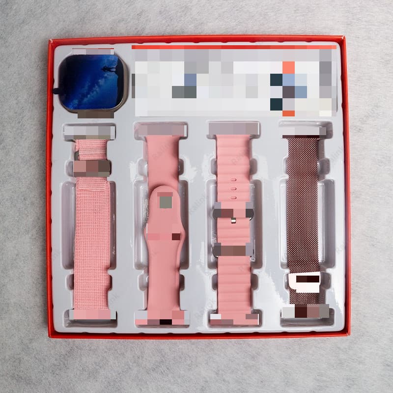 Kit Relógio Inteligente Smart watch 49mm ultra 4 Em 1  Rastreador De Freqüência Cardíaca Bluetooth Relógio digital  Relógios masculinos & Relógio Feminino