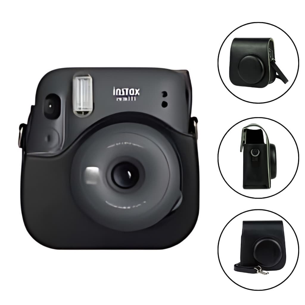 Bolsa Instax Mini 11 e 12 Groovy Preta (sem estampa)