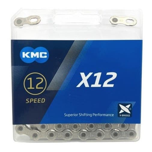 CORRENTE KMC X12 12V PRATA 126 ELOS ORIGINAL COM POWER LINK