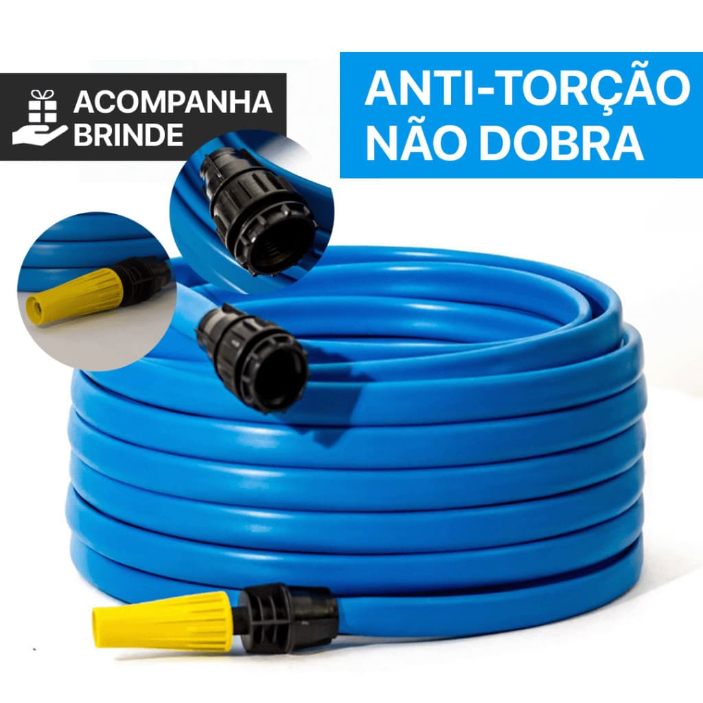 Mangueira Jardim Antitorção Reforçada e Resistente Lisa Flexivel 50 30 25 20 15 10 7 Metros