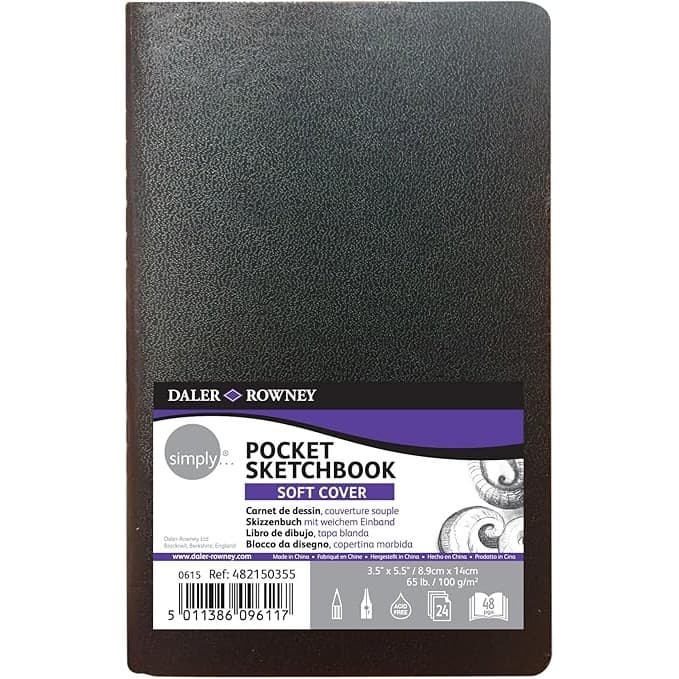 Caderneta  DALER ROWNEY Simply Sketchbook 14x8,9cm Capa Flexível