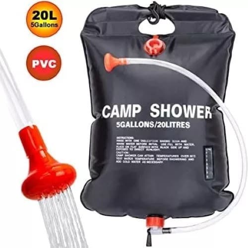 Saco De Banho 20l Aquecimento Solar P/ Acampar + Chuveirinho