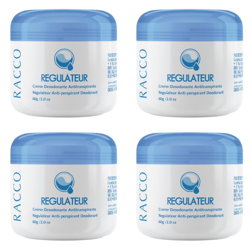 Creme Desodorante Anti Transpirante  Regulateur Racco - 60g - Kit 4