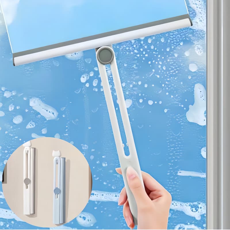 Rodo de Limpeza Dobravel 360 Graus Rodinho Limpa Vidros Pia Casa Cozinha
