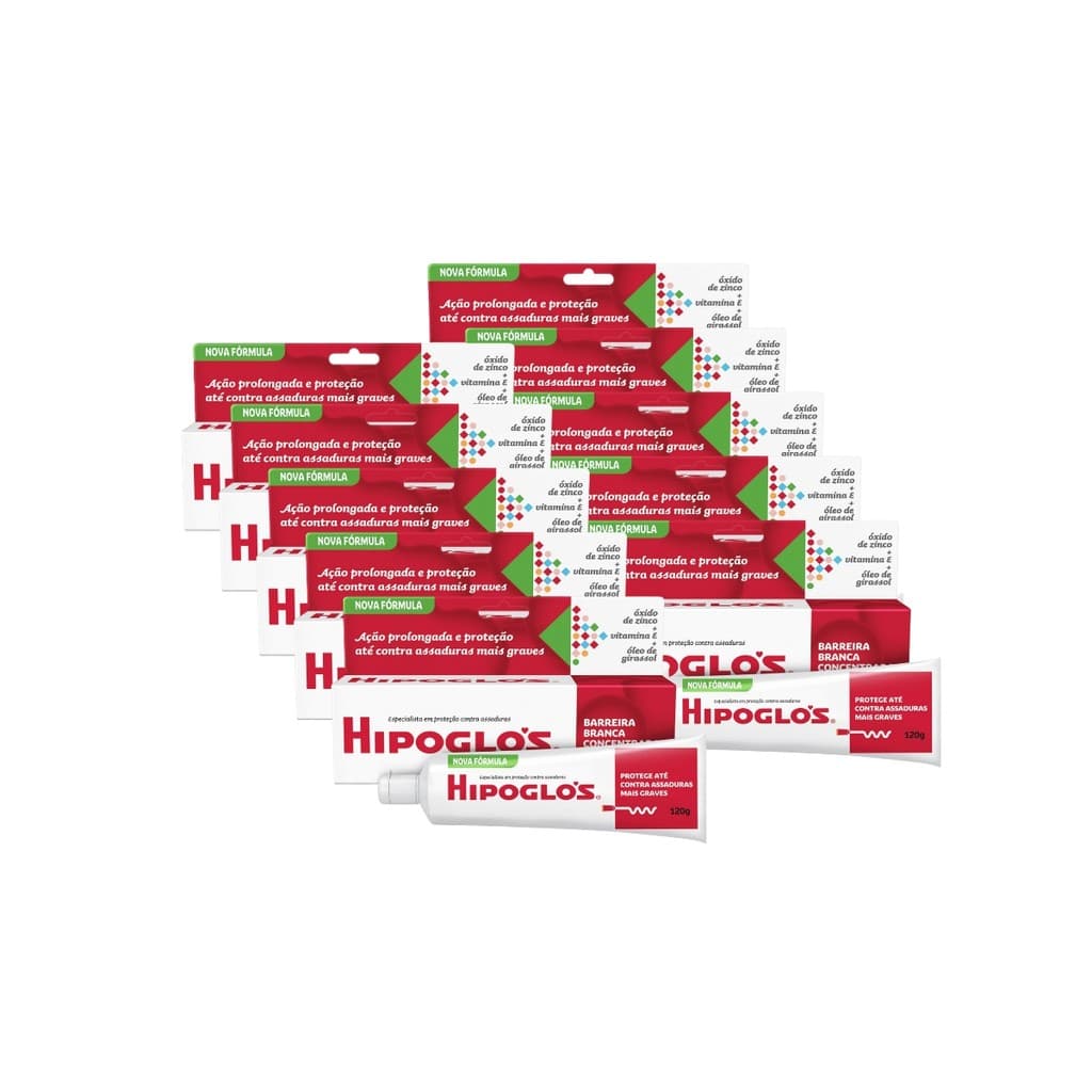 Kit 10 Pomadas Hipoglós Original 120g Atacado Proteção Assaduras Cuidado Intensivo Pele Sensível