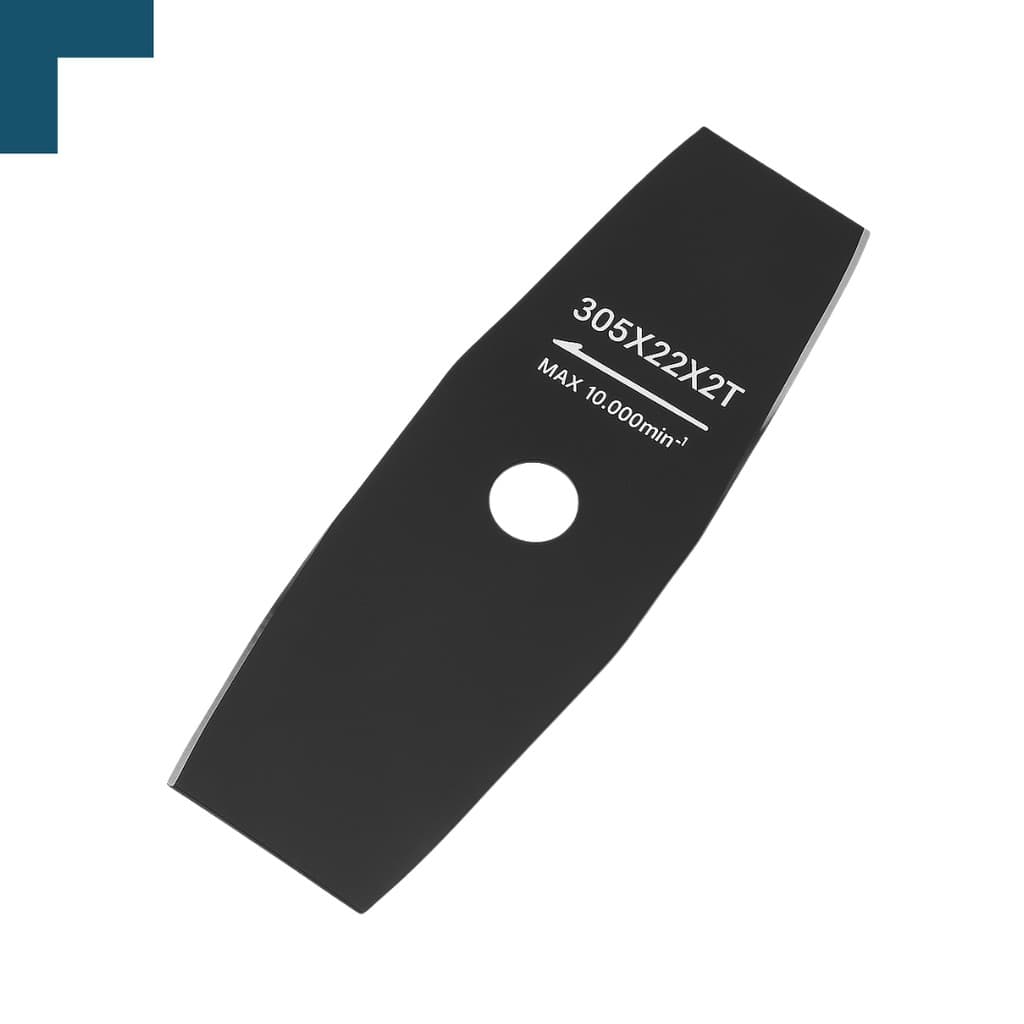 Lâmina Para Roçadeira 2 Pontas 305mm Esp.1.6mm Furo 22mm