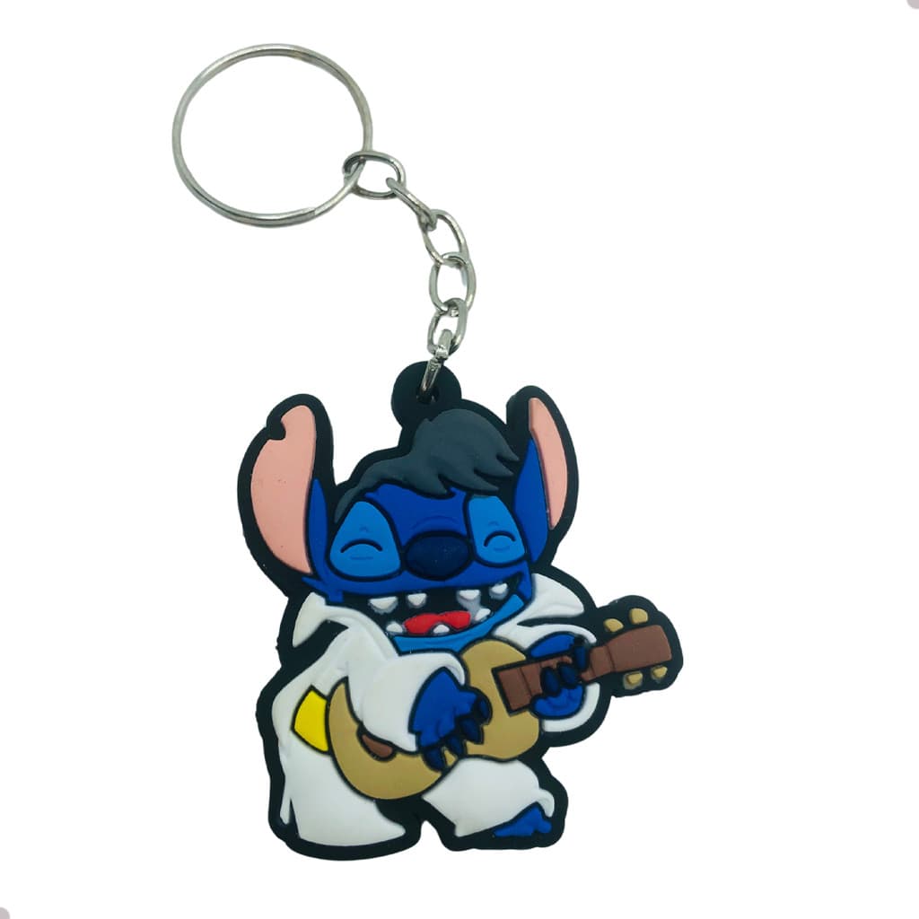 Chaveiro Emborrachado Stitch Elvis Presley