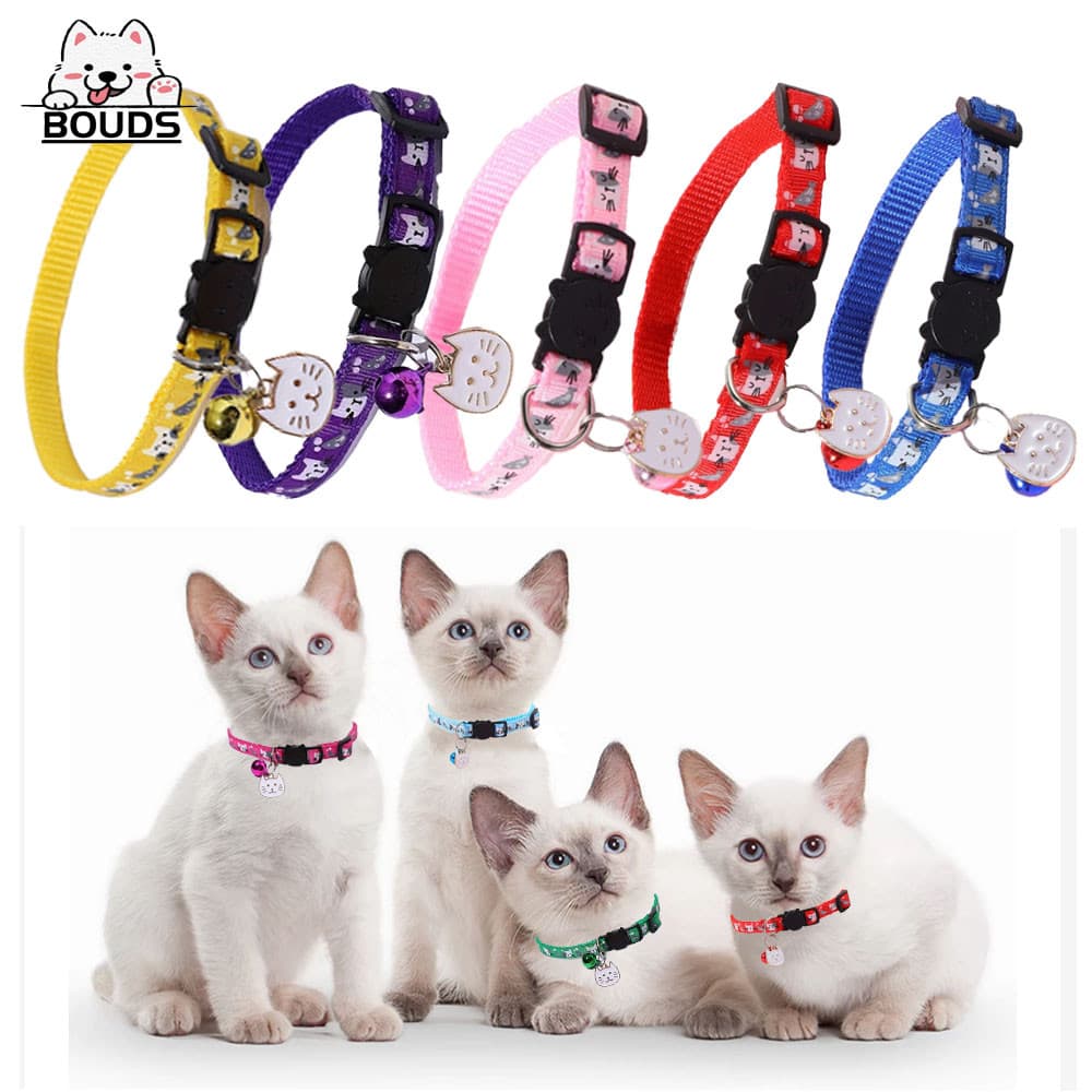 Nova coleira de pets com pingente decorativo ajustável para gatos e cachorros