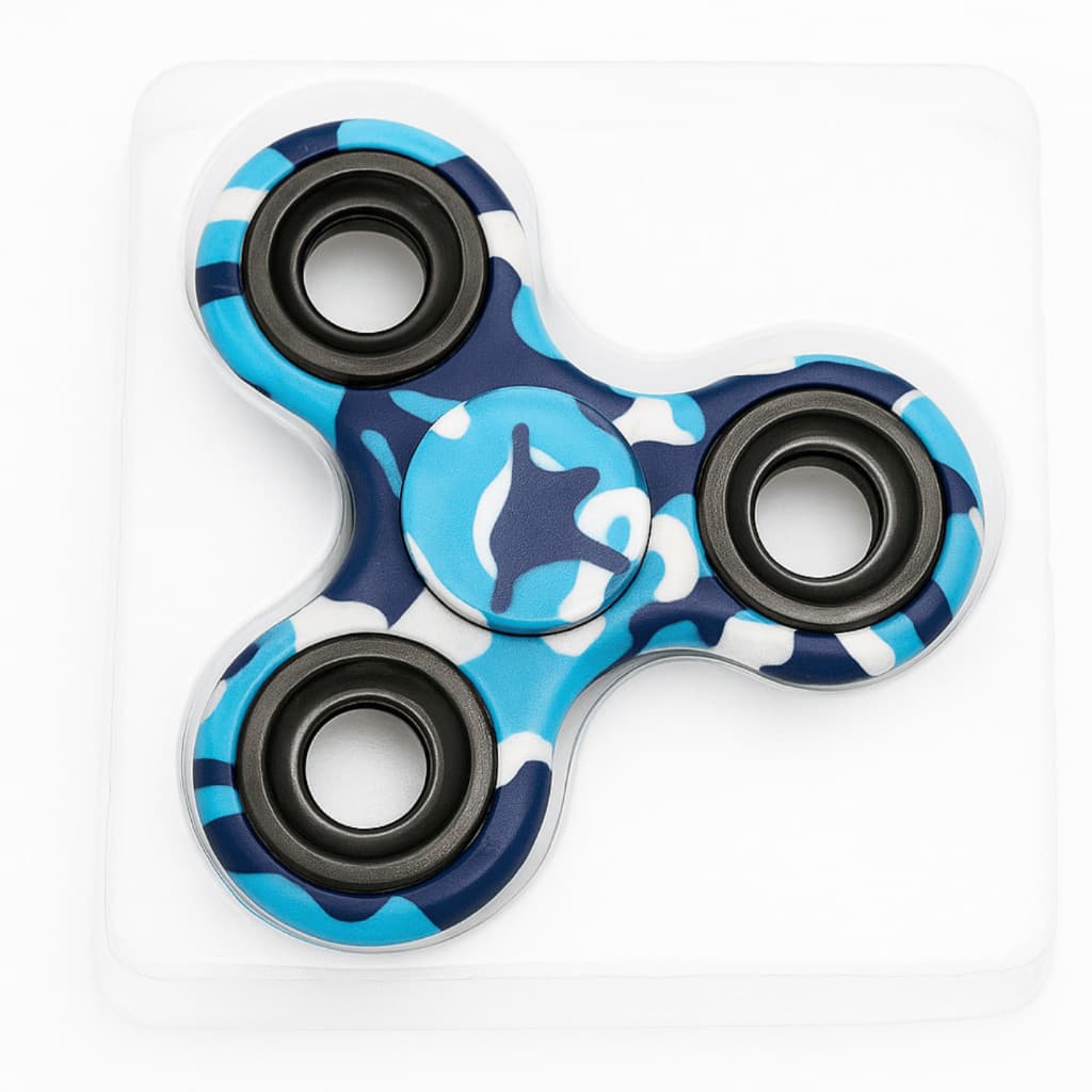 Spinner Fidget Hand Camuflados e Outras Cores - Brinquedo Sensorial Relaxante Melhore a Concentração