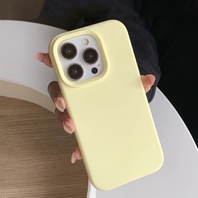 Capa De Telefone Simples De Silicone Inspirada Em Dopamina Para iPhone 17 16 Plus 16 Pro Max 15 14 13 12 11 Traseira