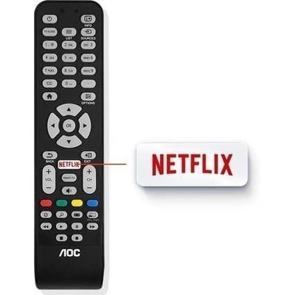Controle Remoto Para Tv Aoc Com Botão Netflix Led Smart Novo SKY-8050 / LE-7463 / VC-A8203 - Substituto Compatível Tg