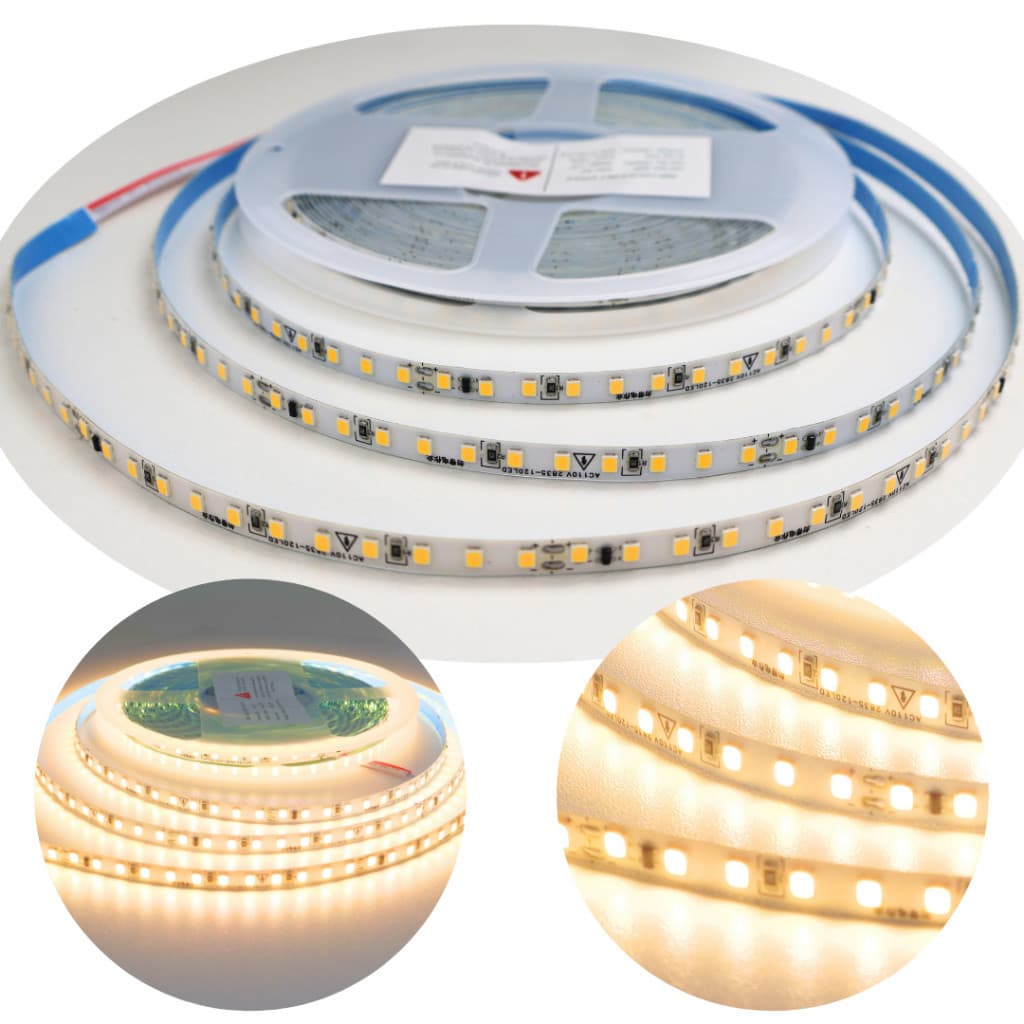 10m Fita Led 120led/m 110v / 220v Direta Na Energia Para Perfil IP44 12w/m