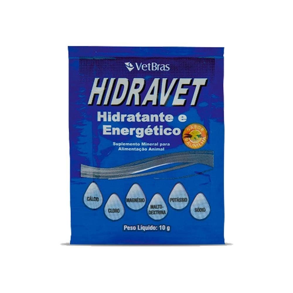 Hidravet 10g Suplemento Mineral Hidratante para Animais - Vetbras