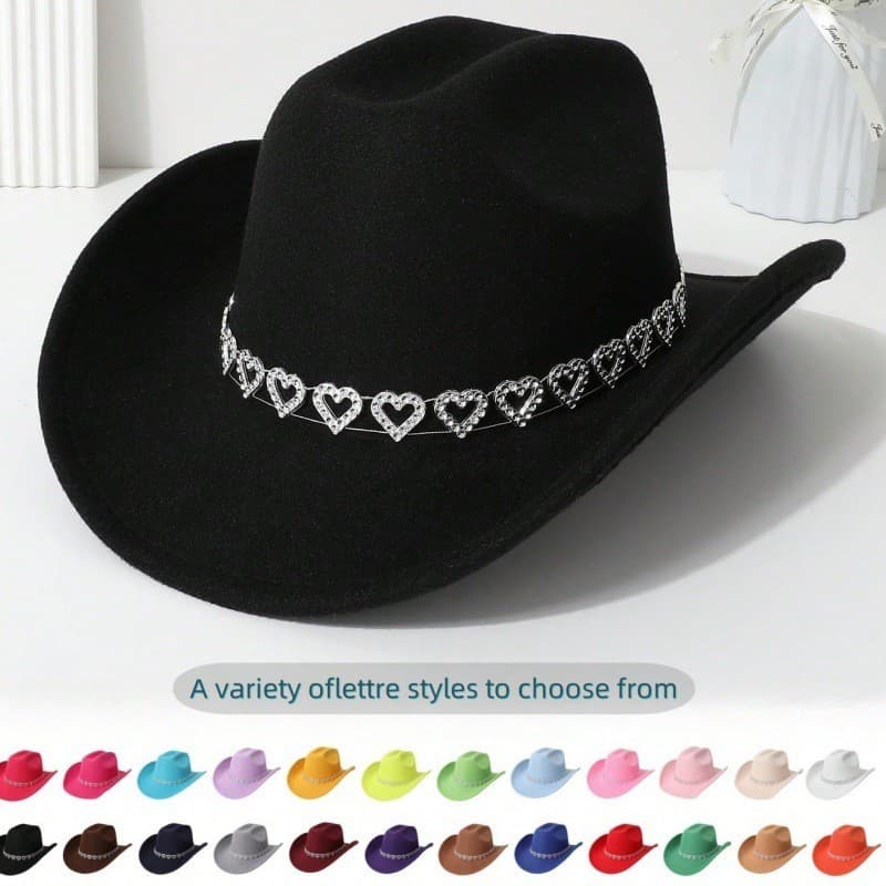 Bride Love Jazz Top Hat Cross Border European and American Wind Knight Hat Quality Woolen Straw Hat Men's and Women's Ph