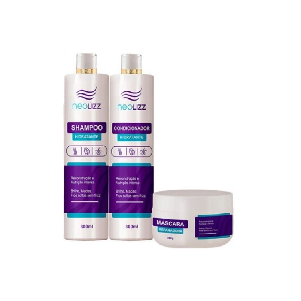 Neolizz Hidratante Kit Shampoo, Condicionador e Máscara