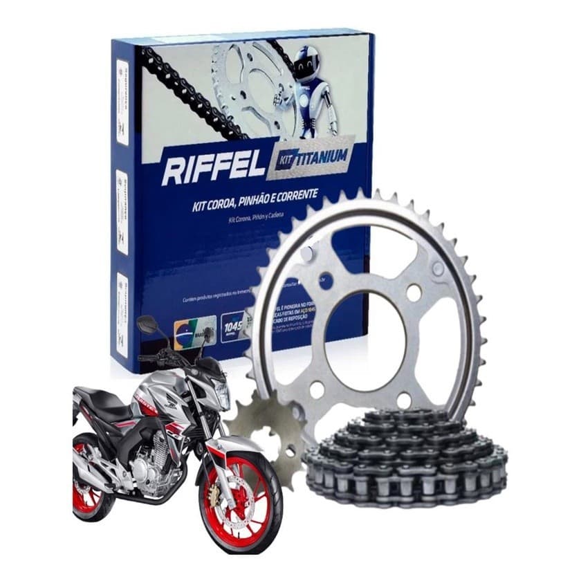 Kit Relacao Tracao Transmissao Cb Twister 250 2016 2017 2018 2019 2020 2021 2022 2023 Original Riffel
