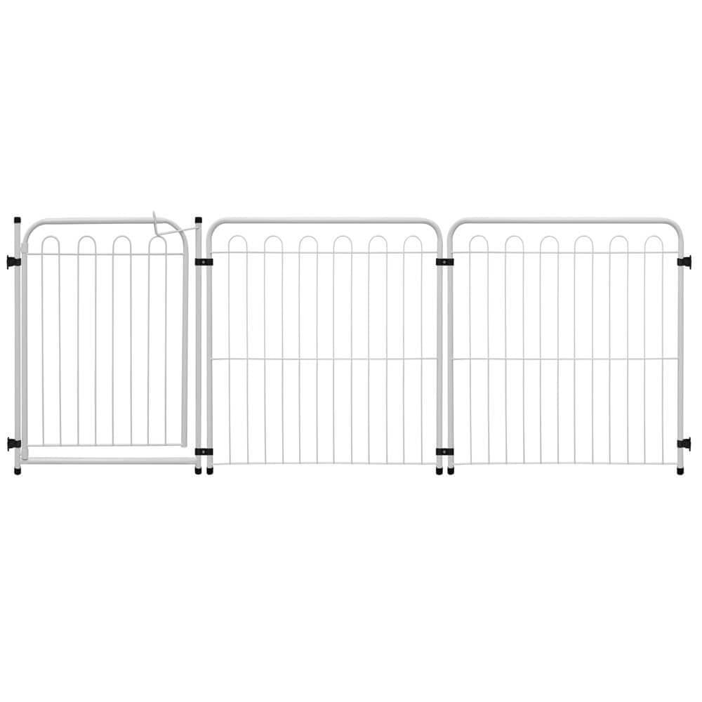 CERCADO CÃES PET CACHORRO - 2 MÓDULOS + PORTÃO - 65X69CM - BRANCO - 30.012.01 - PETMIX