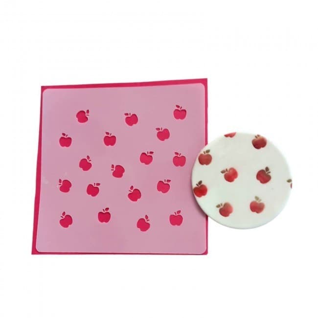 Stencil Estampas de Maças da Branca de Neve