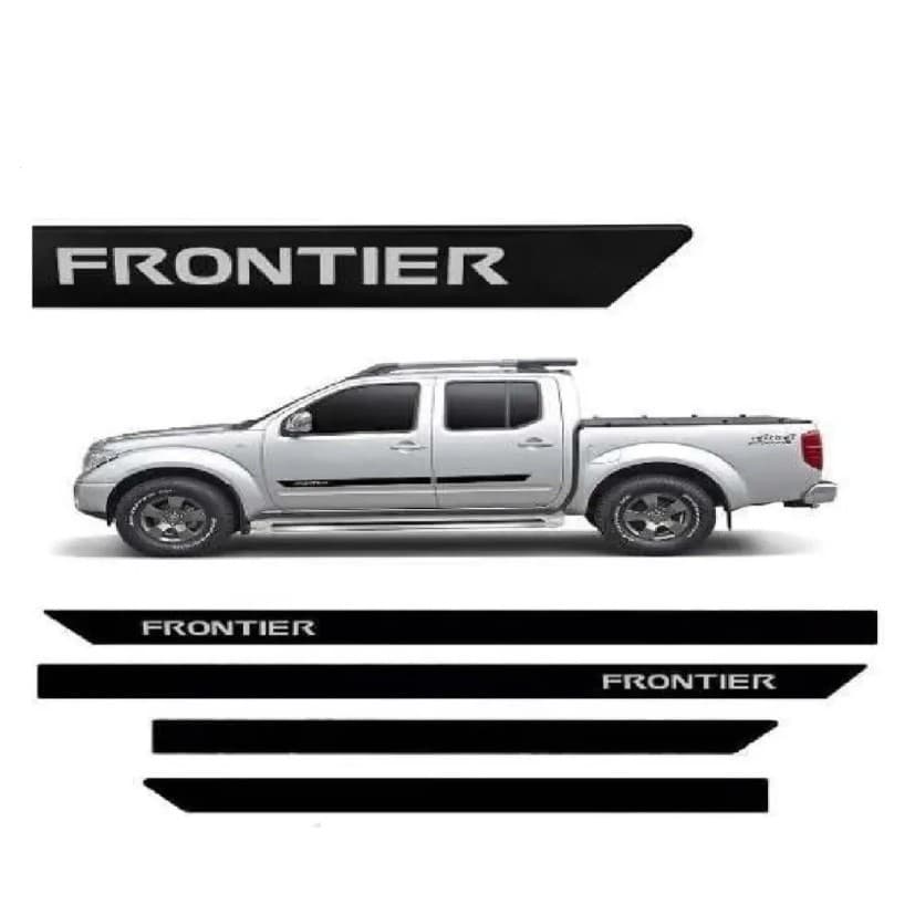 friso borrachão lateral nissan frontier c/4pçs c/nome