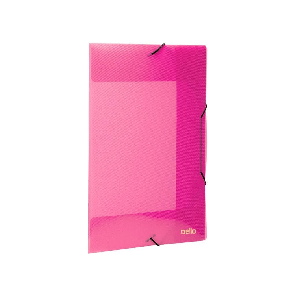 Pasta Aba Elástico Ofício Top Lino 33x23cm Rosa Dello